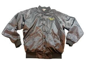 Vintage Hollywood Casino Tunica MS Bomber Jacket Satin Men’s Sz M Cardinal READ